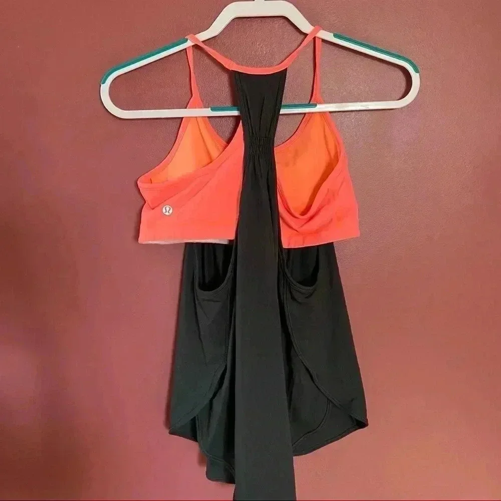 Lululemon Orange & Gray Tank